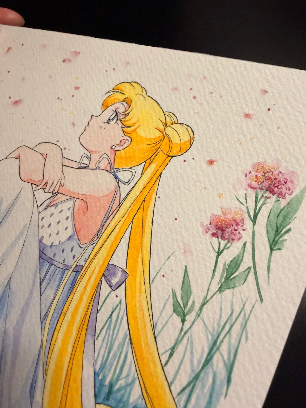 Moonlight Original Set "Tita" (1 original art, 5 postcards)