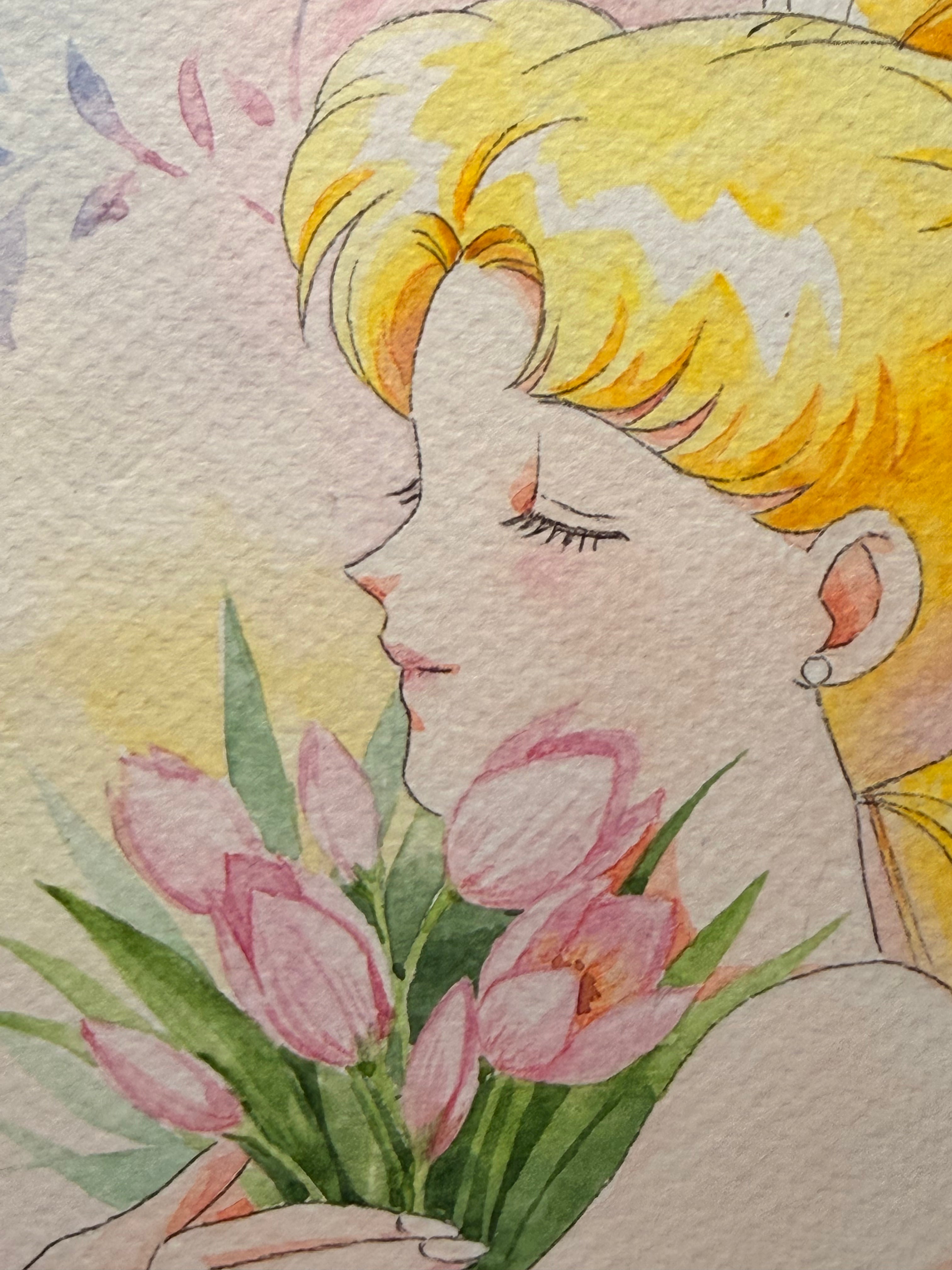 Moonlight Original Set "Naniva" (1 original art, 4 postcards)