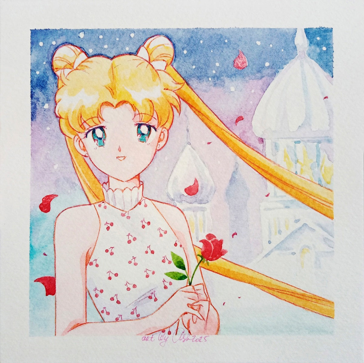 "Every Girl’s Dream" by Valery ASH, 2025. Square postcard