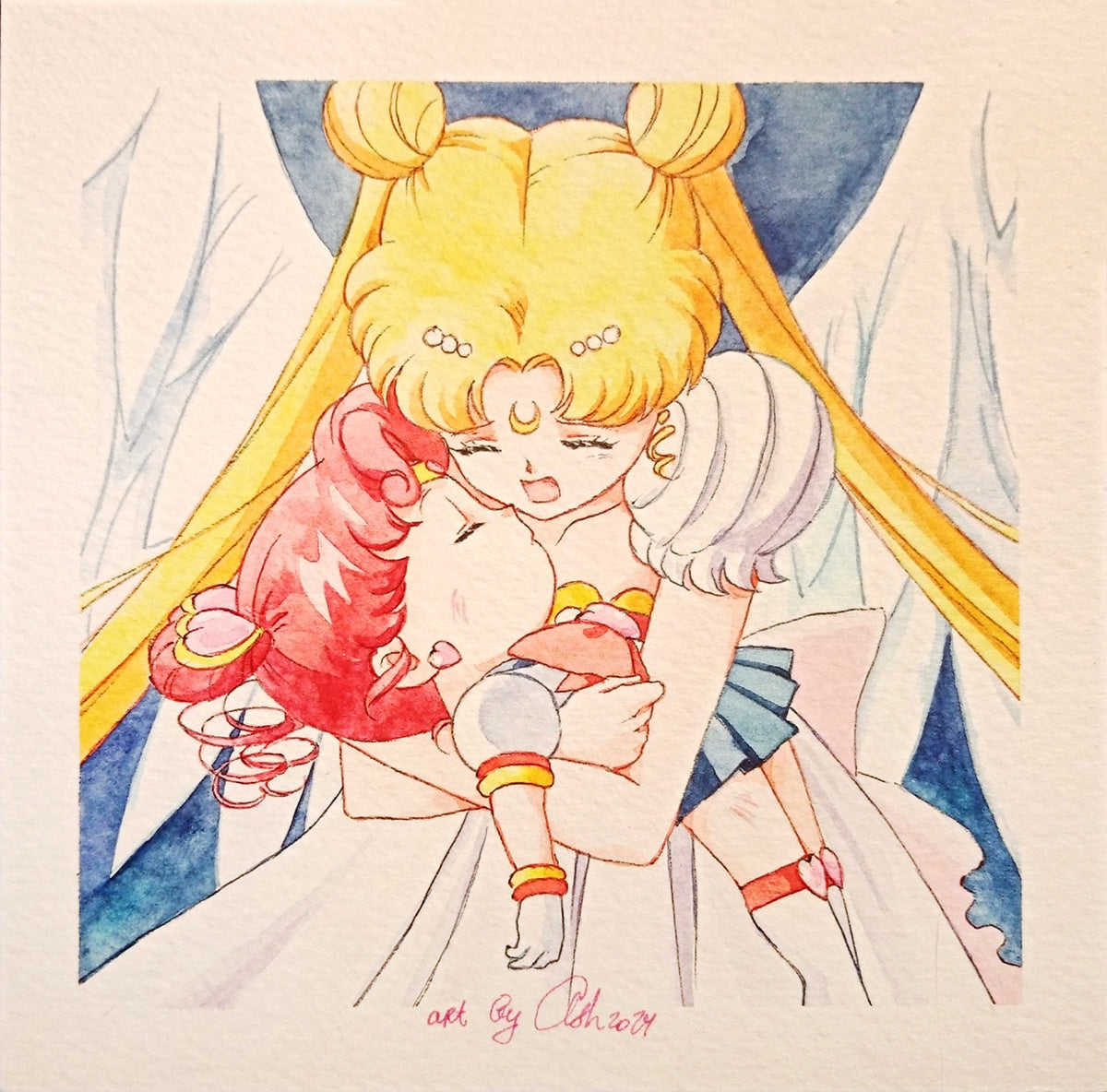 "I fight for peace" by Valery ASH, 2025. Square postcard