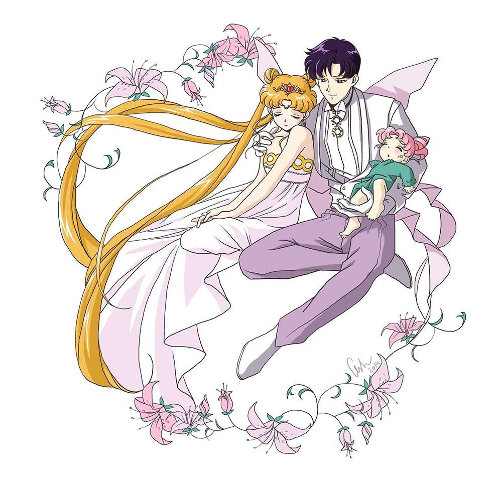 "Family" by Valery ASH. Square postcard