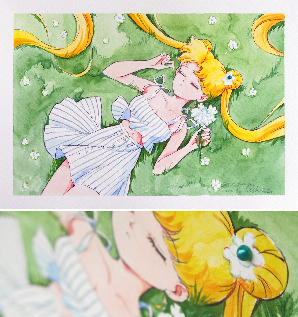 Fanart "Dream on the Meadow", 2020. Postcard / print