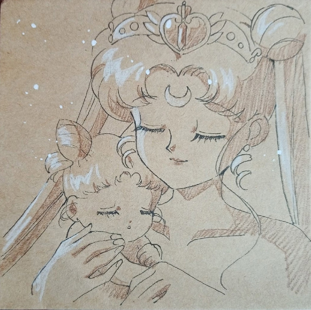 "My Little Darling" by Valery ASH. Square postcard