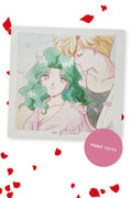 Haruka embracing Michiru from behind
