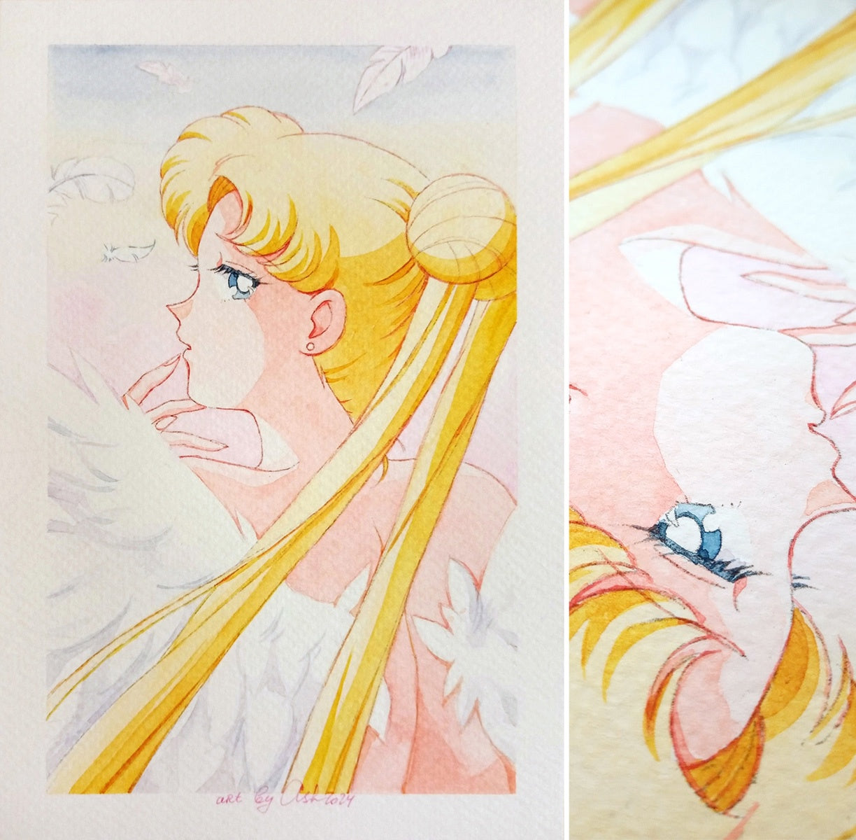 Fanart "Pink Dawn", 2024. Postcard