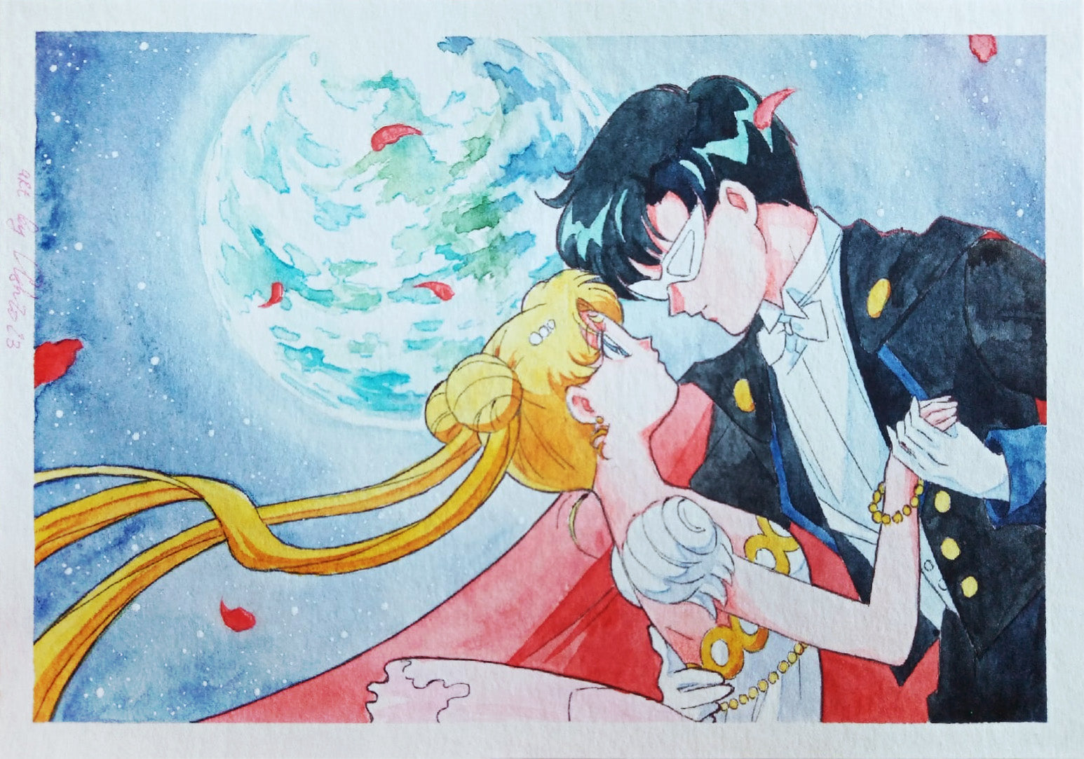 Fanart "In the Whole World, It's Only Us", 2023. Postcard / print