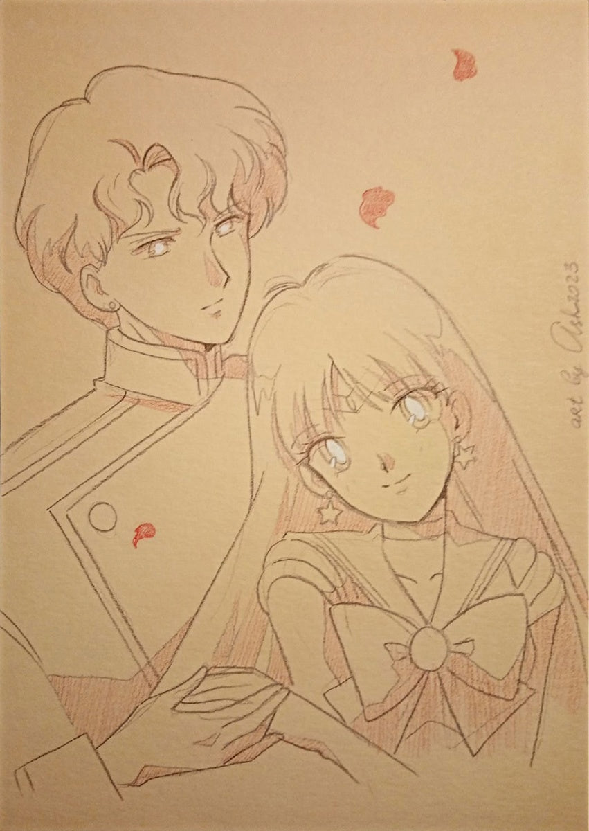 Postcard "Gensen. Sailor Mars and Jadeite"