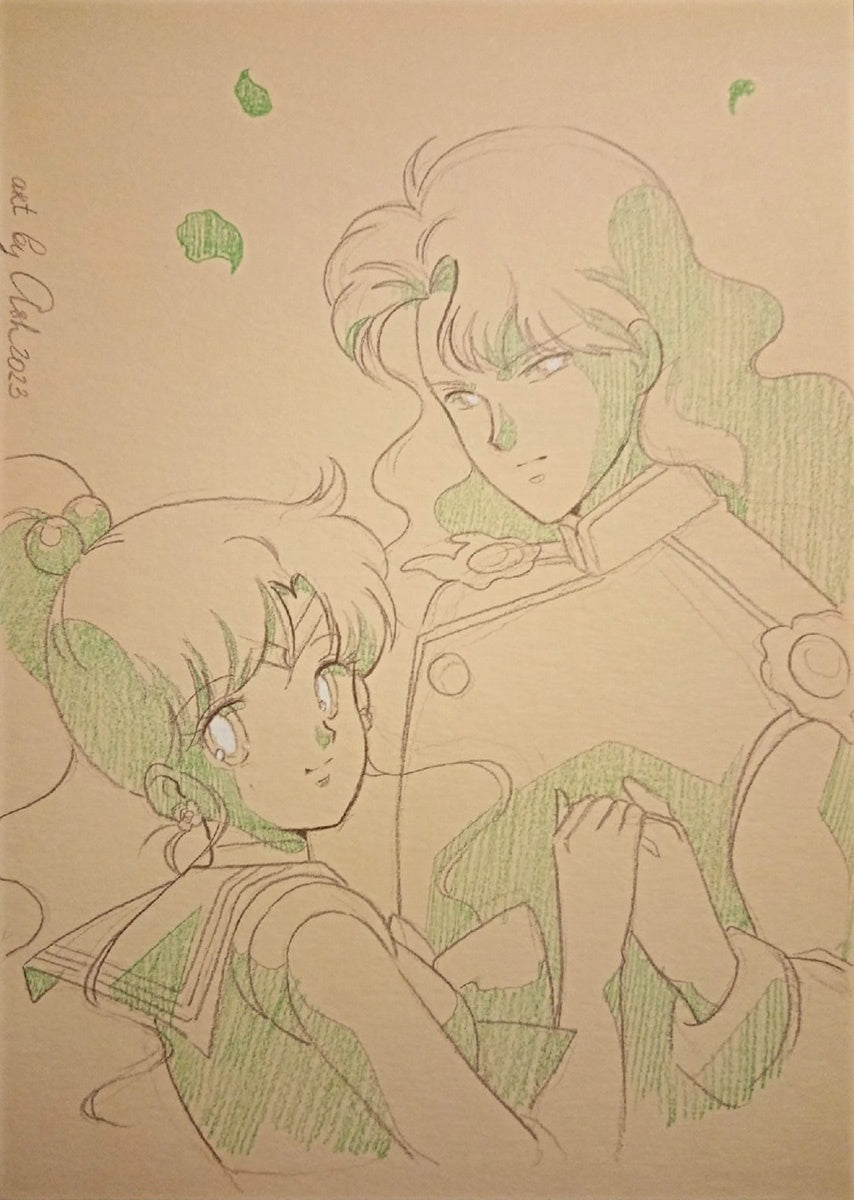 Postcard "Gensen. Sailor Jupiter and Nephrite"
