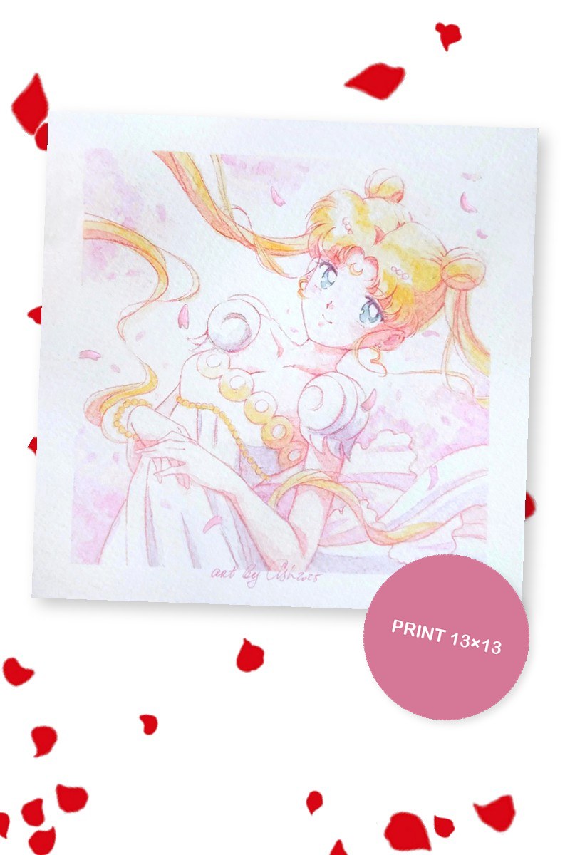 Princess Serenity looking over her shoulder
