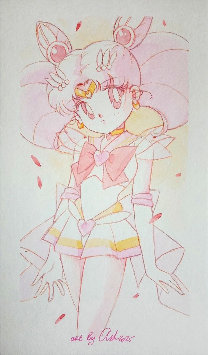 Original watercolor art "Chibi"