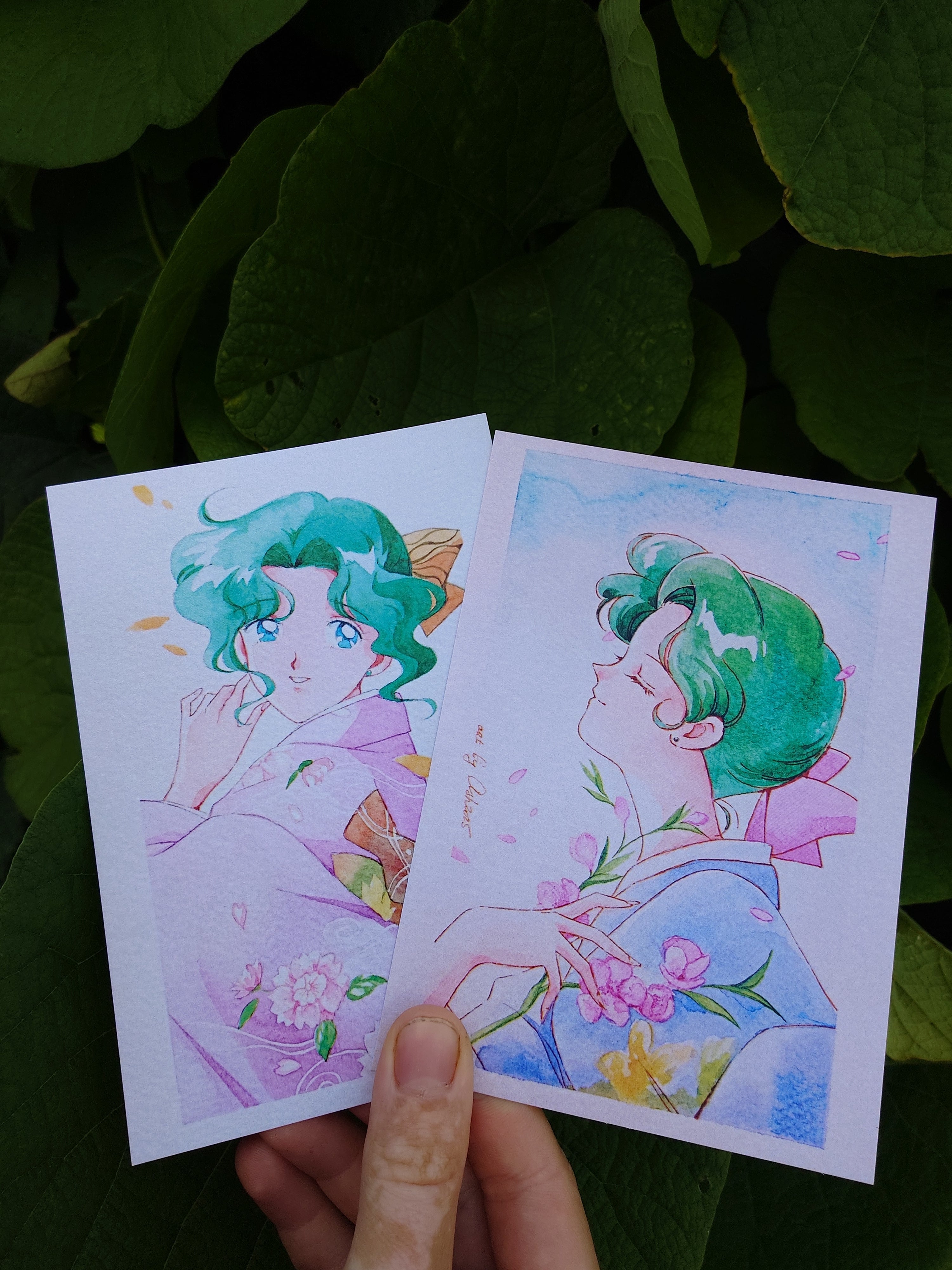 "Michiru’s Traditional Outfits" - Postcards (2 items)