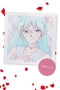 Sailor Aluminum Siren with long aqua hair, star earrings and a seashell necklace