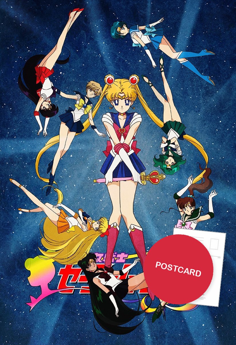 Sailor Moon and the inner senshi, digital fan art 2025
