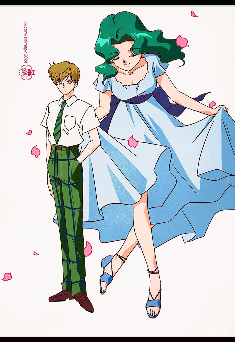 Fanart "The Curtsey", 2024. Postcard