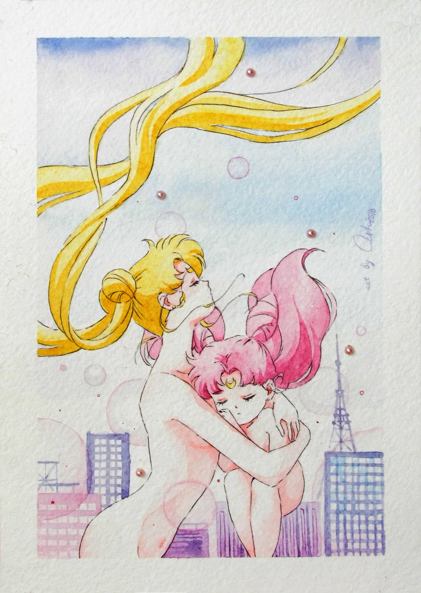 Fanart "Blessed", 2018. Postcard / print