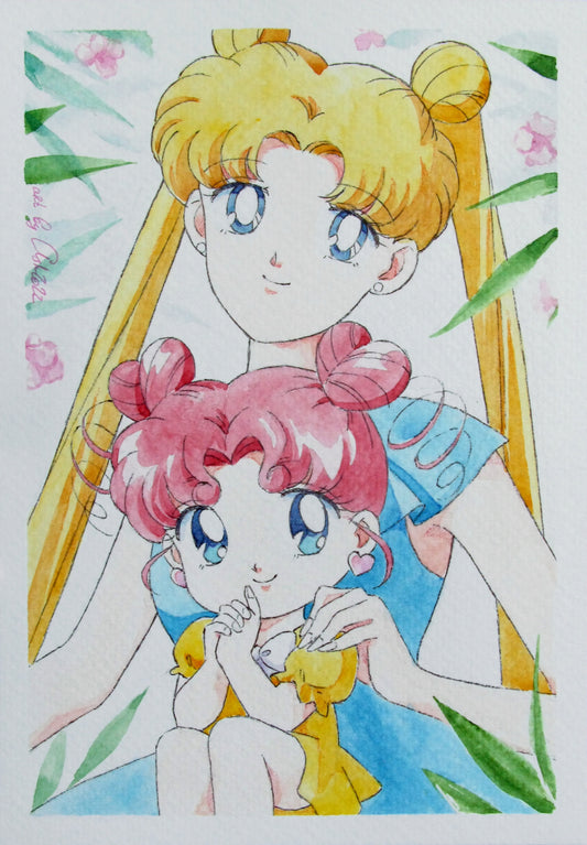 "With Chibi-Chibi"  Fanart by Valery ASH, 2022. Print