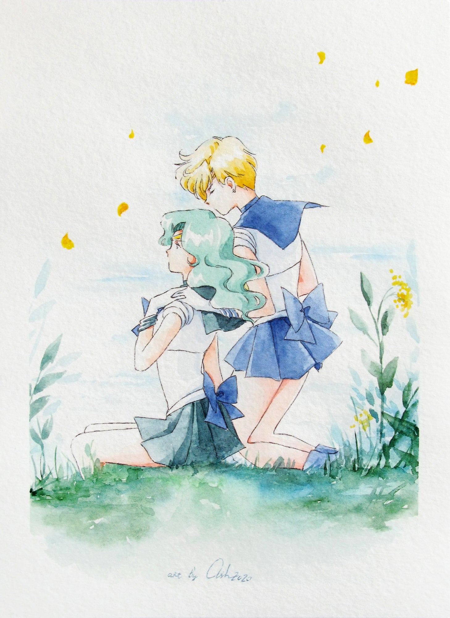 "Near the river" by Valery ASH, 2020. Watercolour print - LAST ITEMS