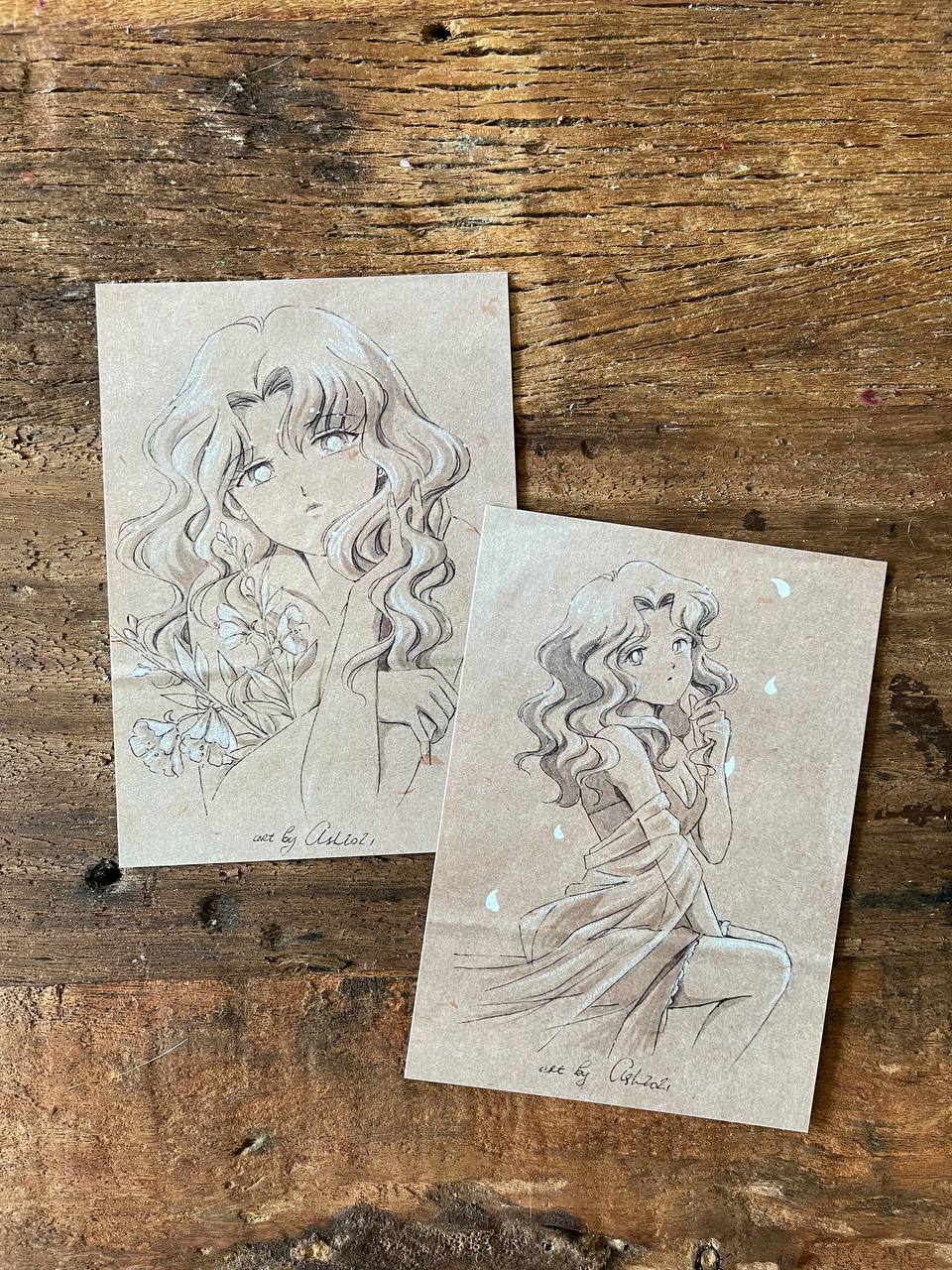 "Portrait of the woman you love" - postcards set