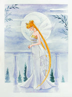 Fanart "The Queen's prayer", 2022. Postcard / print