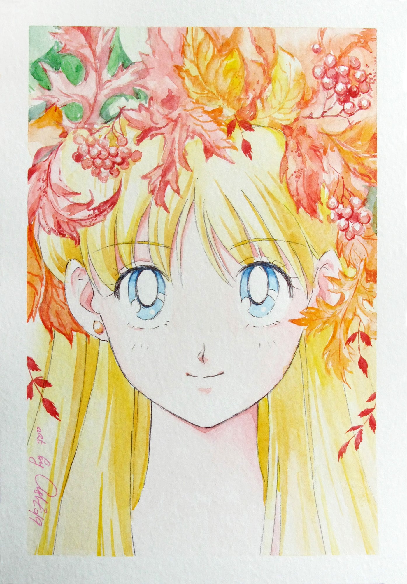 "Autumn" by Valery ASH, 2019. Watercolour print