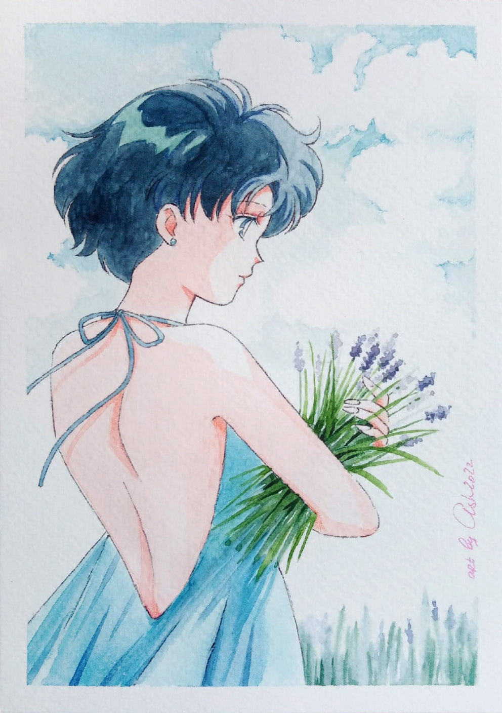 "Lavender time" Fanart by Valery ASH, 2022. Watercolour print
