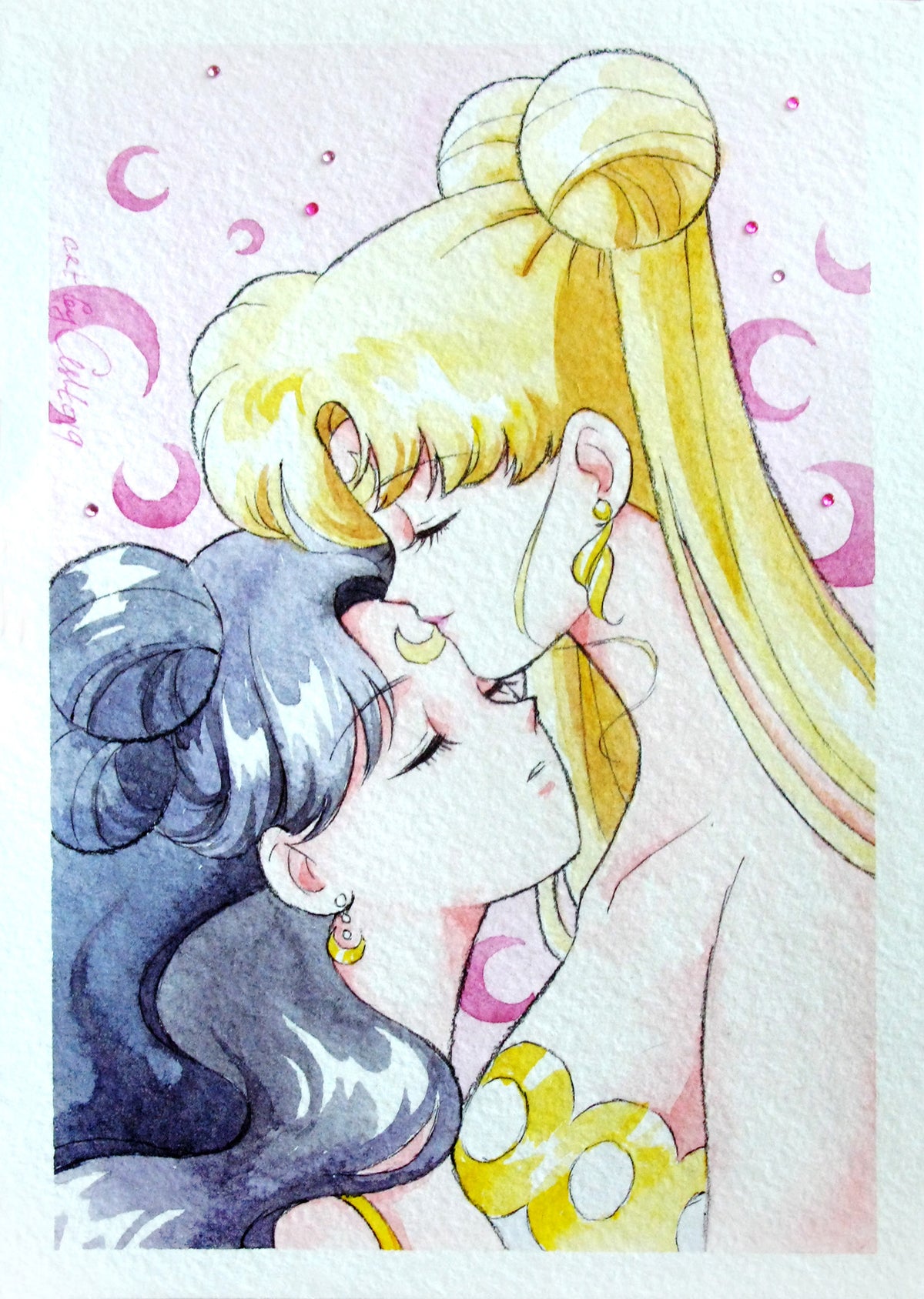 Fanart "Luna", 2019. Postcard / print