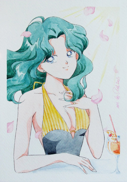 "Aperol-Spritz" Fanart by Valery ASH, 2022. Watercolour print