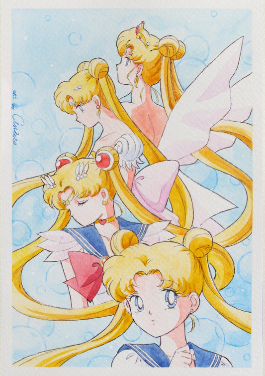 Fanart "Sailor Moon's favorite look", 2020. Print / postcard
