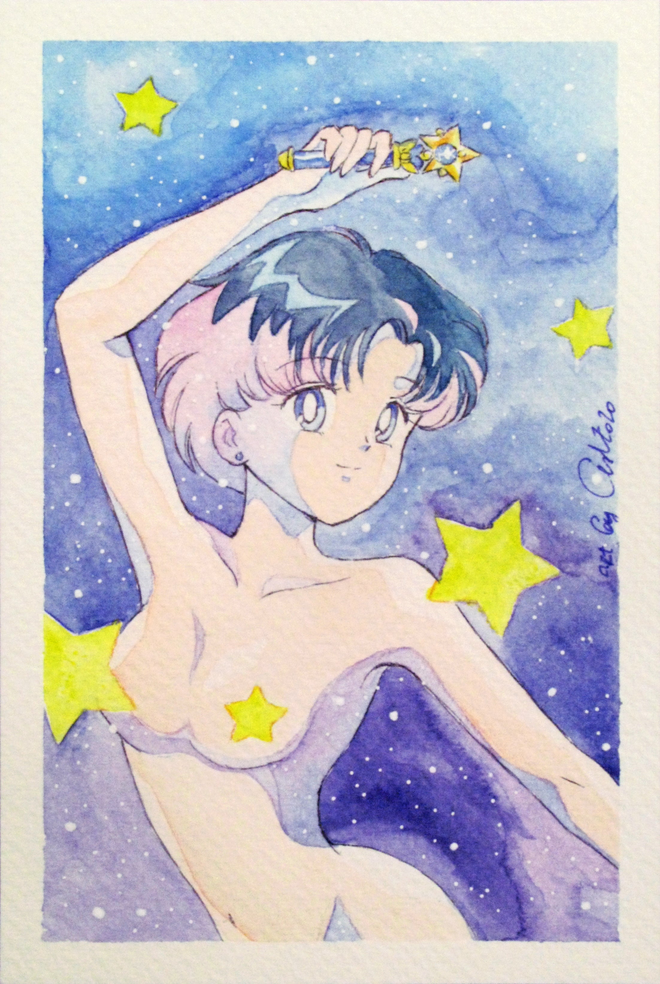 "Transformation. Power of Mercury" by Valery ASH, 2020. Watercolour print