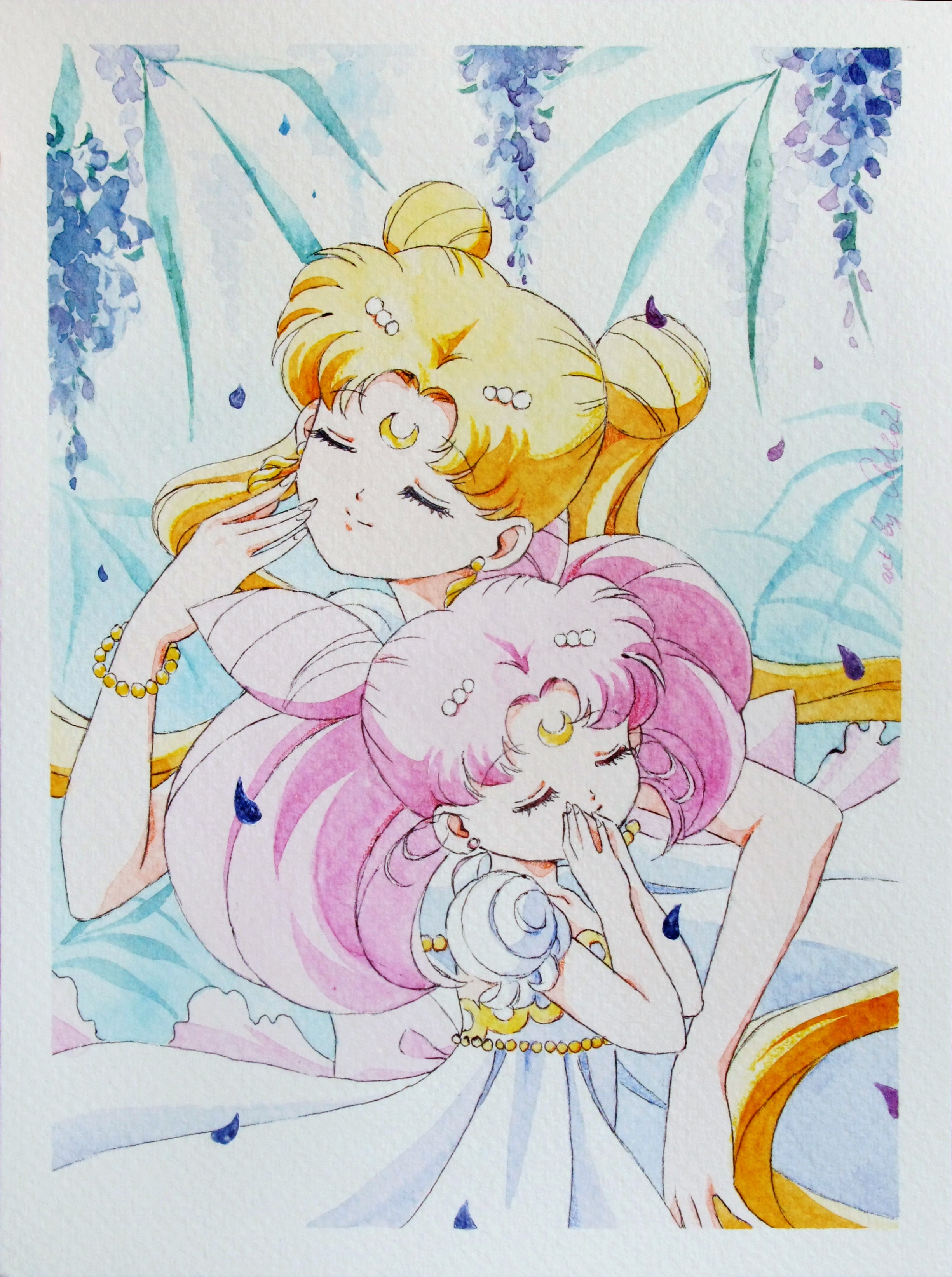 "Mom and daughter" by Valery ASH, 2021. Print