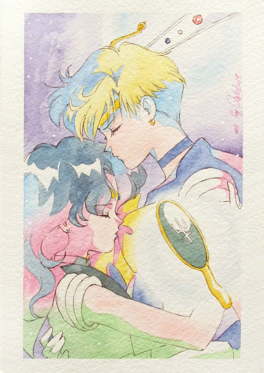 "I will hold you where my heart is" by Valery ASH, 2019. Watercolour print