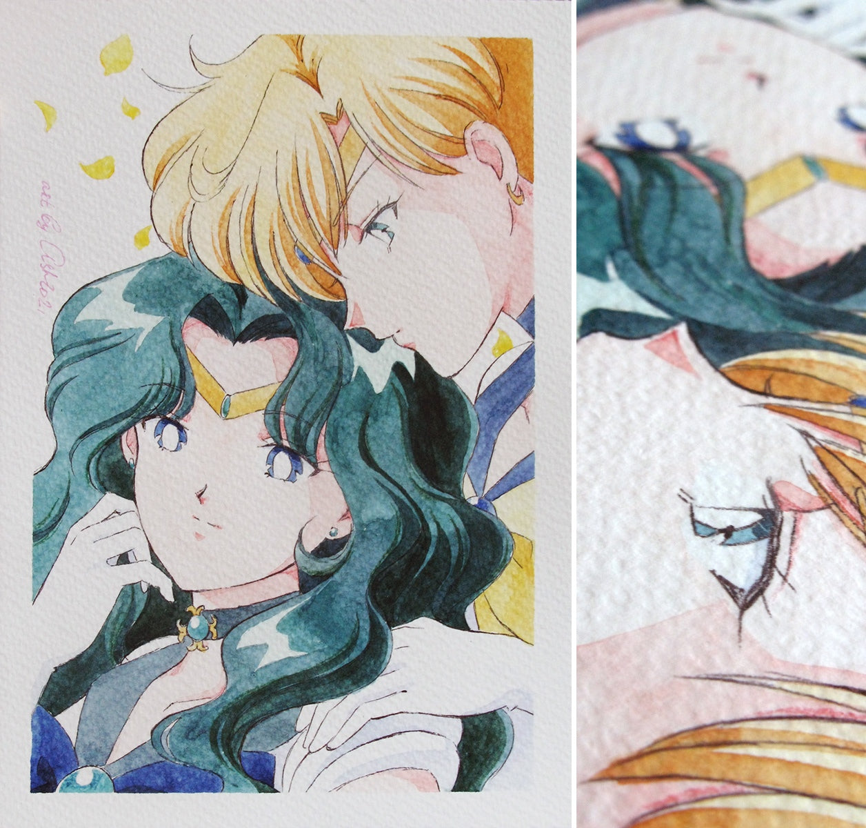 Fanart by Valery ASH, 2021. Watercolour print