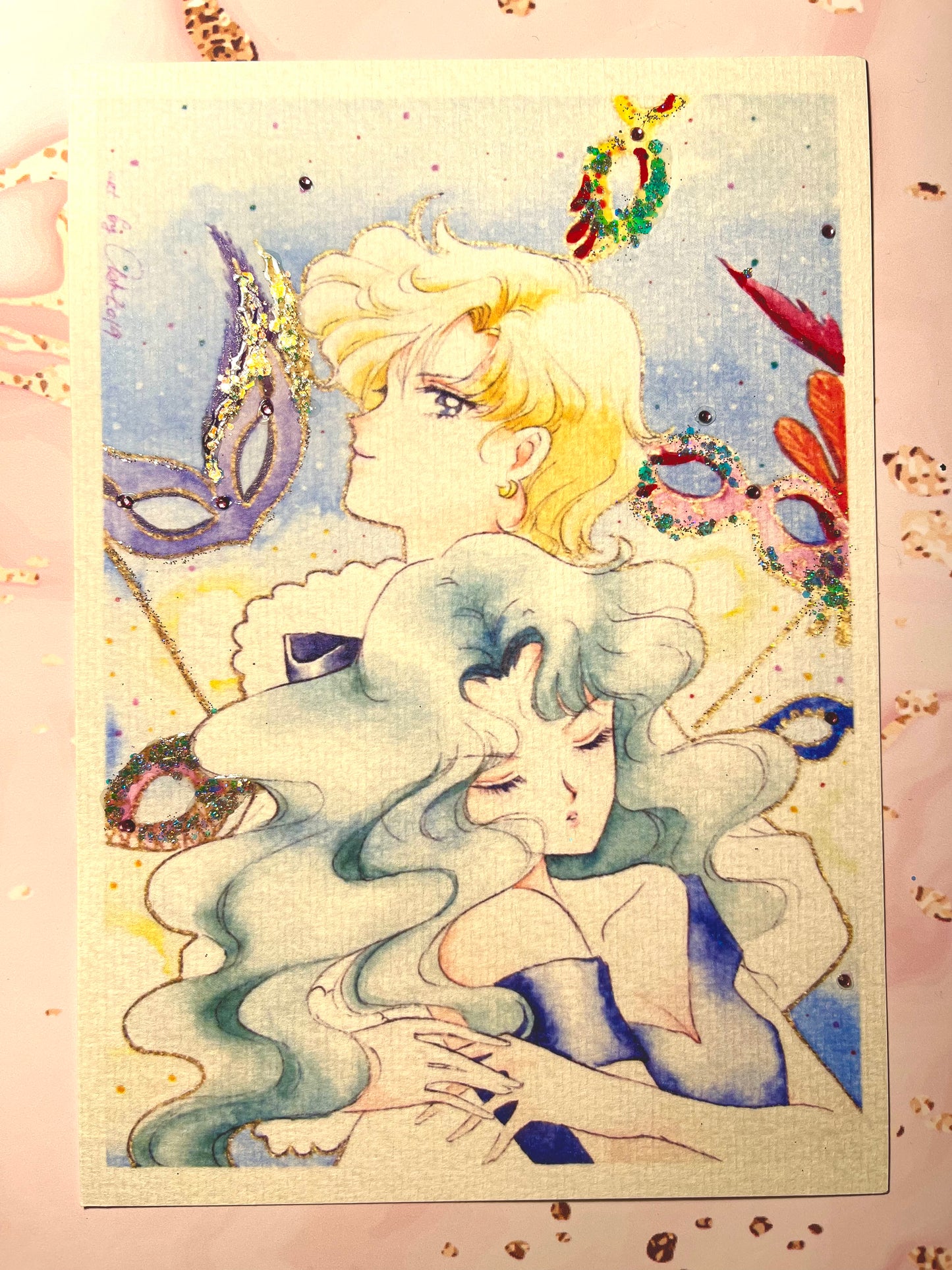 “Masquerade" by Valery ASH, 2019. Postcard / Decorated print