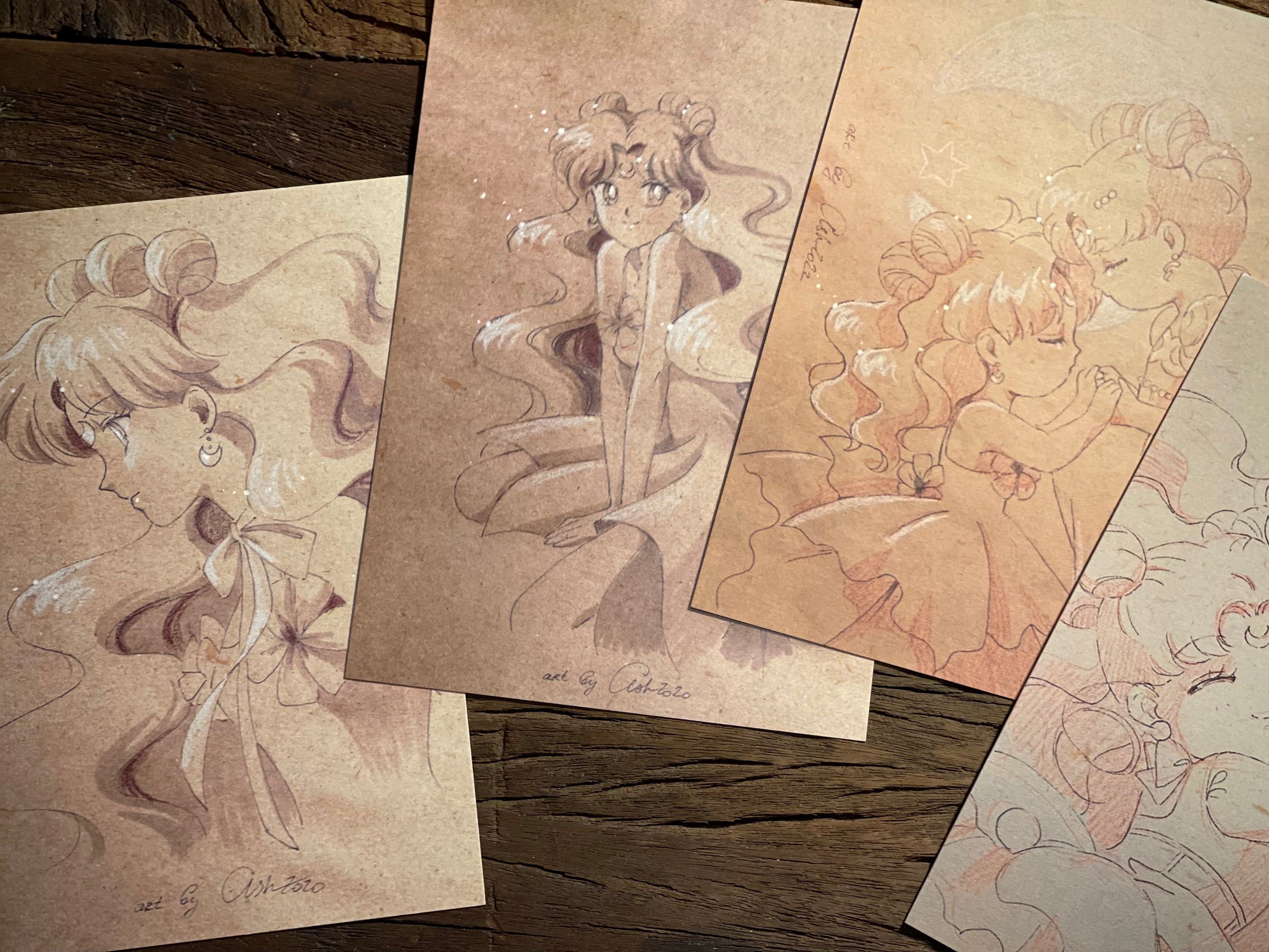 Postcard set "Luna the Human”