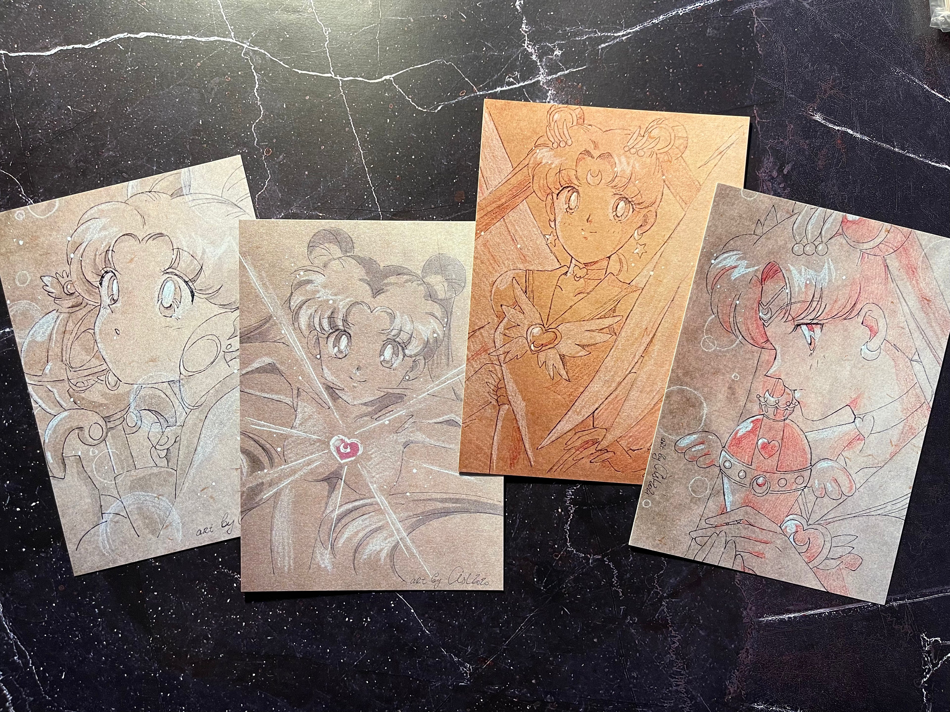 Postcard set "Sailor Moon and Sailor Chibi Moon”