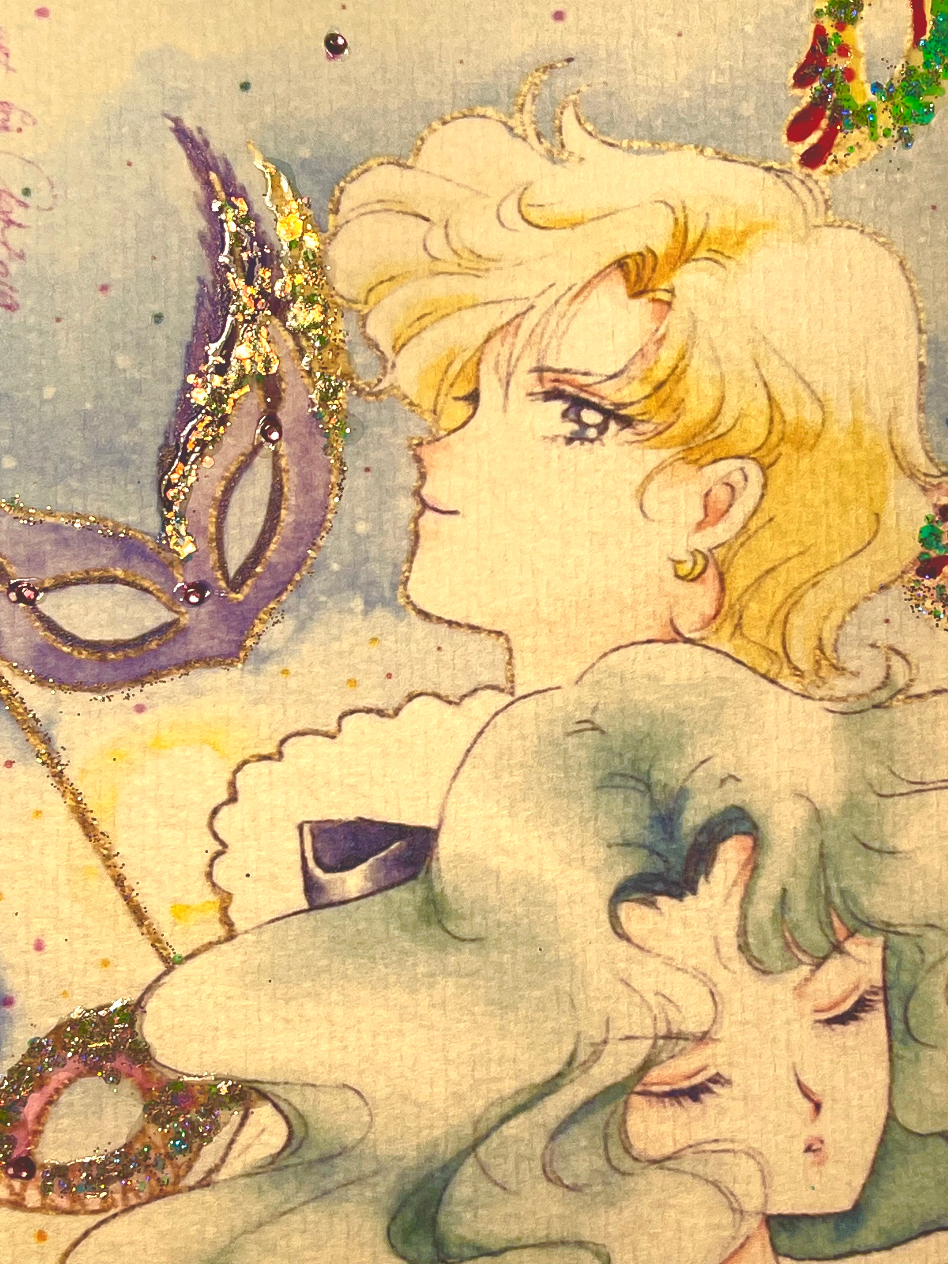 “Masquerade" by Valery ASH, 2019. Postcard / Decorated print