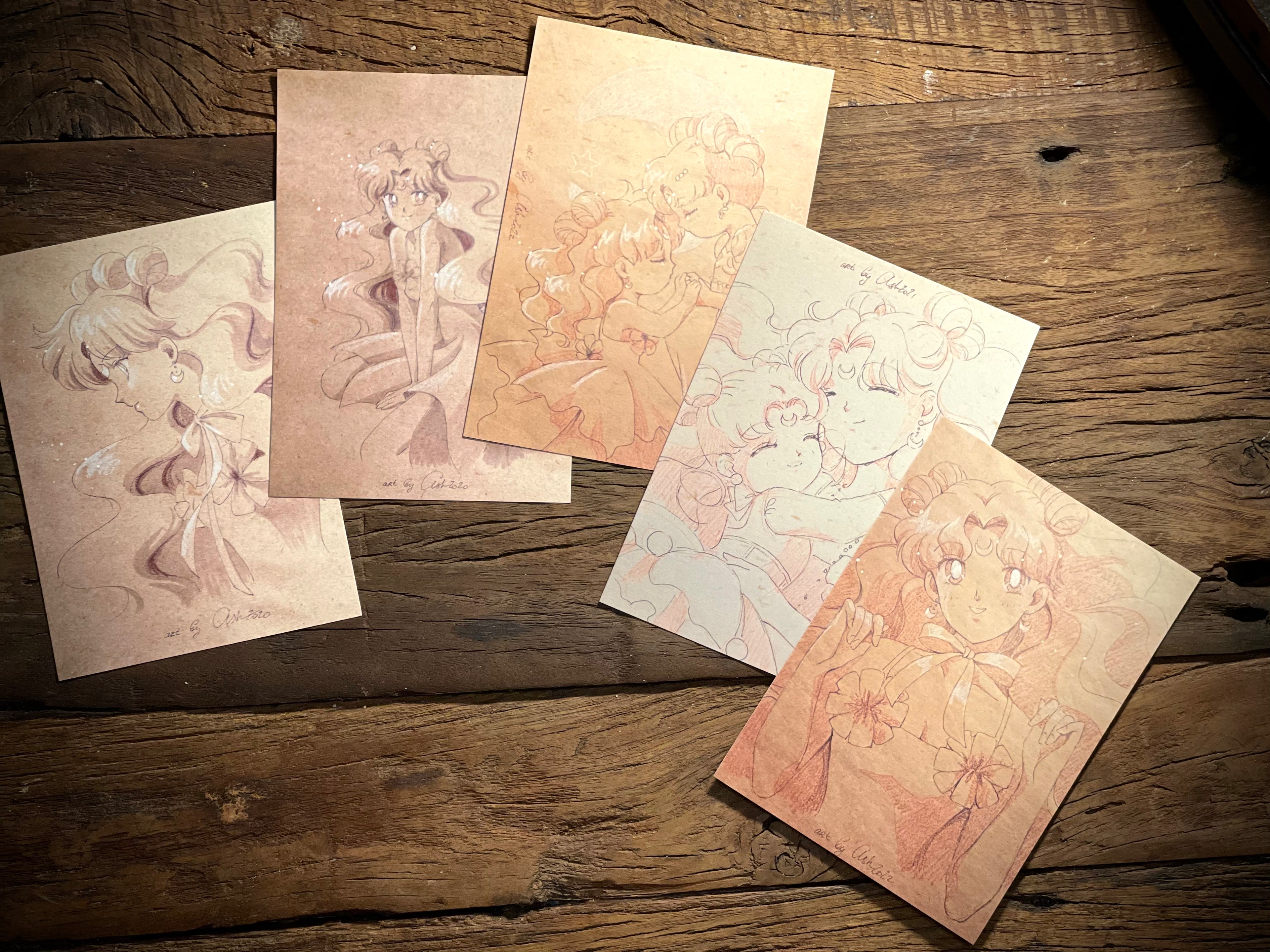 Postcard set "Luna the Human”