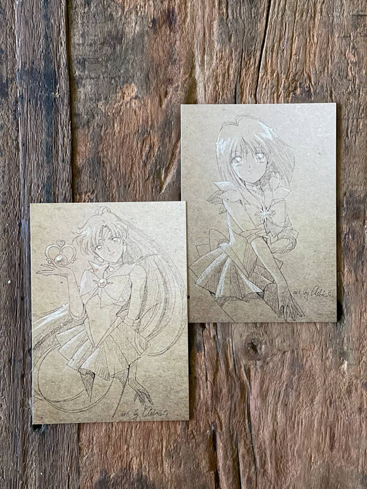 Postcards set "Pluto and Saturn" (2 pcs.)